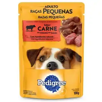 Coocerqui Ração úmida sachê carne ao molho para cães adultos de raças pequenas pedigree leve 12un pague 10un oferta