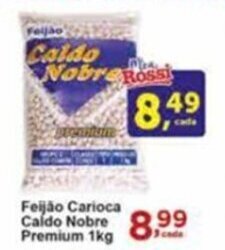 Rossi Supermercado Feijão Carioca Caldo Nobre Premium 1kg oferta