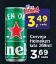 Rossi Supermercado Cerveja Heineken lata 269ml oferta