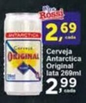 Rossi Supermercado Cerveja Antarctica Original lata 269ml oferta