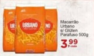 Rossi Supermercado Macarrão Urbano s/ Glúten Parafuso 500g oferta