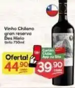 Supermercados Princesa Vinho chileno gran reserva des hielo tinto 750ml oferta