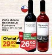 Supermercados Princesa Vinho chileno hacienda la esperanza branco, tinto ou rosé 750ml oferta