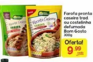 Farofa pronta caseira tradicional ou costelinha defumada bom gosto 300g