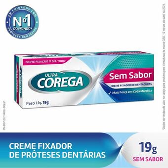 Farmácia Permanente Corega fixador de prótese ultra creme sem sabor 19g oferta