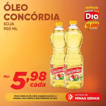 Dia Óleo Concórdia Soja 900ml oferta