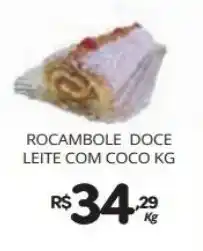 Supermercado Vitorino Rocambole Doce Leite com Coco 1kg oferta