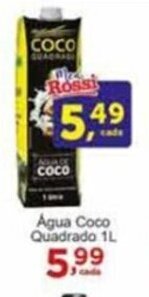 Rossi Supermercado Água Coco Quadrado 1L oferta