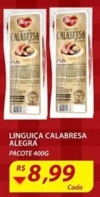 Assaí Atacadista Linguiça Calabresa Alegra 400g oferta