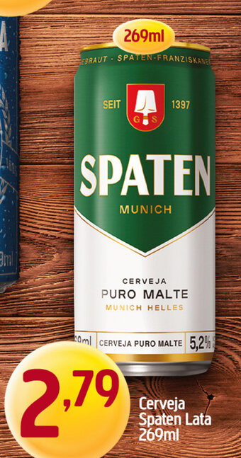 Supermercados Guanabara Cerveja Spaten lata 269ml oferta
