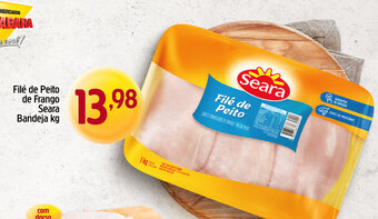 Supermercados Guanabara Filé de Peito de frango Seara Bandeja 1kg oferta