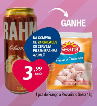 Inter Supermercados 1 pct de frango a Passarinho Seara 1kg oferta