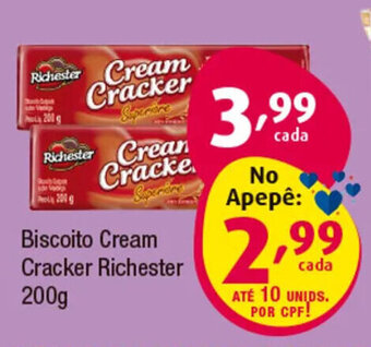 Biscoito Cream Cracker Richester 200g