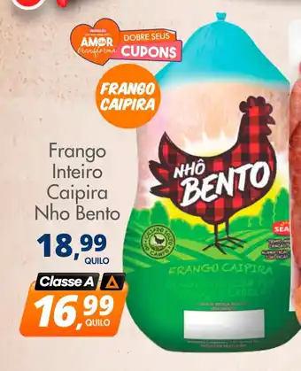 Frango inteiro caipira Nhô Bento 1kg