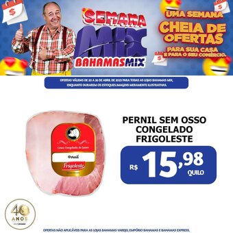 Bahamas Mix Pernil sem osso congelado Frigoleste 1kg oferta