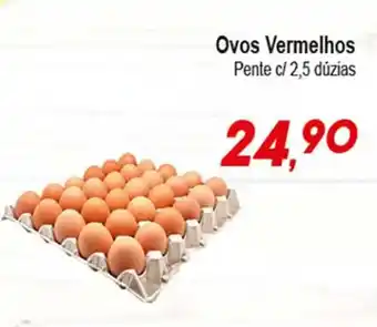 Villefort Atacadista Ovos Vermelhos Pente c/ 2,5 dúzias oferta