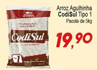 Villefort Atacadista Arroz Agulhinha CodiSul Tipo 1 Pacote de 5kg oferta