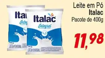 Villefort Atacadista Leite em Pó Italac Pacote de 400g oferta