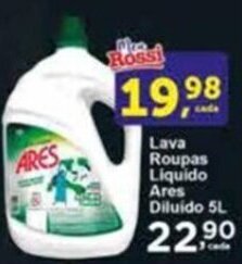 Rossi Supermercado Lava roupas Líquido Ares Diluido 5L oferta