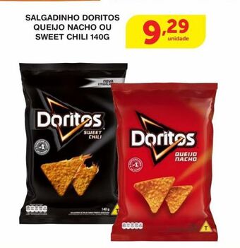Roldão Salgadinho doritos queijo nacho ou sweet chili 140g oferta
