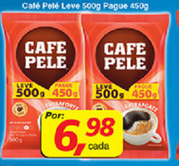 Supermercados Guanabara Cafe Pele Leve 500g Pague 450g oferta