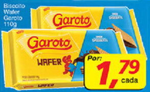 Supermercados Guanabara Biscoito Wafer Garoto 110g oferta