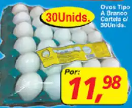 Supermercados Guanabara Oves tipo A Branco Cartela 30unids. oferta