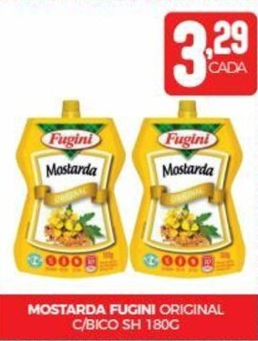 Fort Atacadista Mostarda Fugini Original c/ bico sh 180g oferta