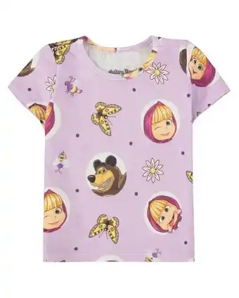 Camiseta infantil manga curta masha e o urso lilás tam 1 a 6