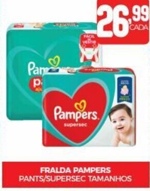 Fort Atacadista Fralda Pampers Pants/ Supersec tamanhos oferta