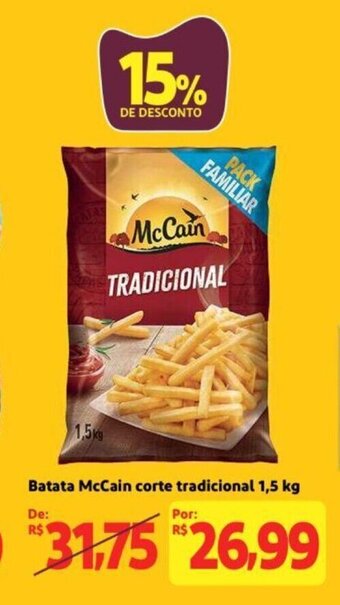 Extra Supermercado Batata McCain corte tradicional 1,5 kg oferta