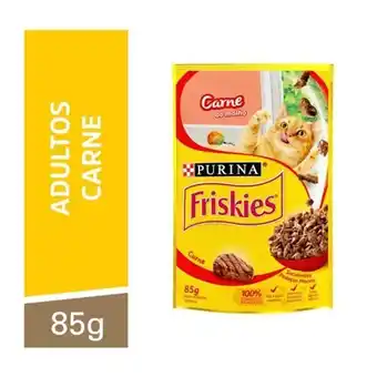 Santo Supermercados Racao p/gato friskies 85g carne ao molho oferta