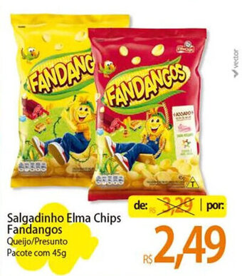 Atacadão Salgadinho Elma Chips Fandangos Queijo/Presunto Pacote com 45g oferta