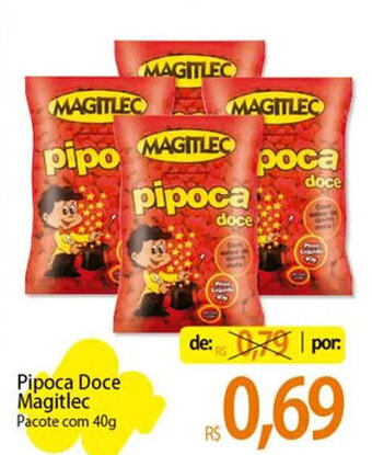 Atacadão Pipoca Doce Magitlec Pacote com 40g oferta