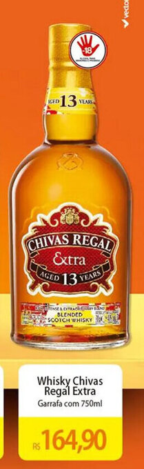 Atacadão Whisky Chivas Regal Extra Garrafa com 750ml oferta