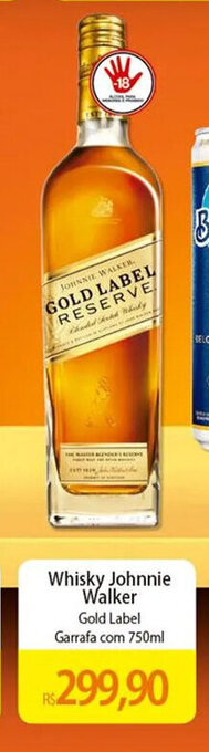 Atacadão Whisky Johnnie Walker Gold Label Garrafa com 750ml oferta