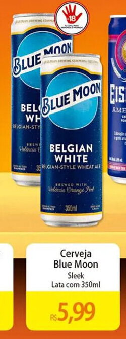 Atacadão Cerveja Blue Moon Sleek Lata com 350ml oferta