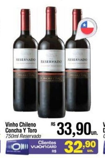 Fort Atacadista Vinho Chileno Concha y Toro 750ml Reservado oferta