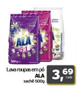 Cometa Supermercados Lava roupas em pó ALA sachê 500g oferta