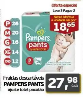 Fraldas descartáveis PAMPERS PANTS