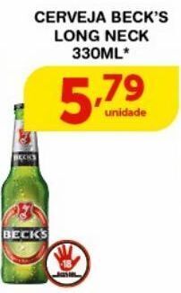 Roldão Cerveja beck`s long neck 330ml oferta