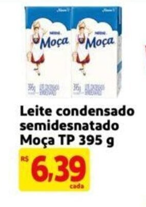Extra Supermercado Leite condensado semidesnatado Moça TP 395 g oferta