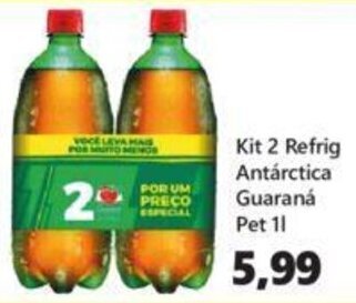São Judas Tadeu Kit 2 Refrig Antárctica Guaraná pet 1L oferta