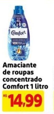 Amaciante de roupas concentrado Comfort 1 litro