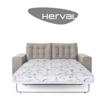 Lojas TaQi Sofá-cama casal herval salinas, 3 lugares, camurça animale cinza oferta