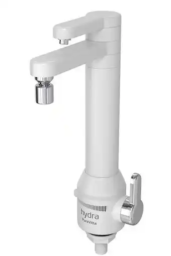 Torneira elétrica hydra para mesa puravitta 5500w branca com purificador