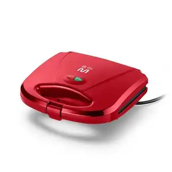 Casa e Vídeo Sanduicheira e minigrill chapa antiaderente dupla ondulada 127v-750w vermelha - multilaser - ce148out [reembalado] ce148out oferta