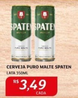 Assaí Atacadista CERVEJA PURO MALTE SPATEN LATA 350ML oferta