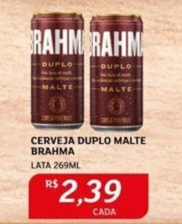 Assaí Atacadista CERVEJA DUPLO MALTE BRAHMA LATA 269ML oferta