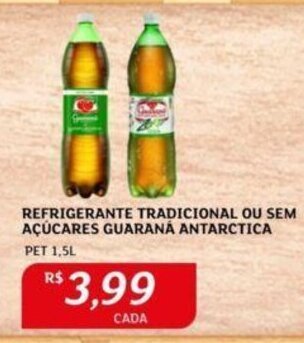 Assaí Atacadista REFRIGERANTE TRADICIONAL OU SEM AÇÚCARES GUARANÁ ANTARCTICA PET 1,5L oferta